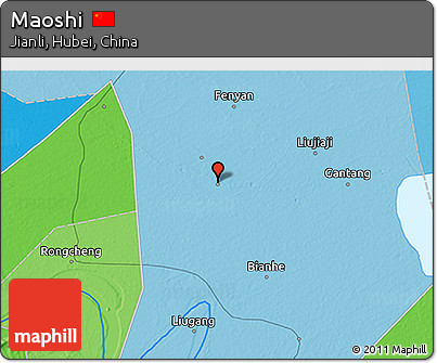 Political 3D Map of Maoshi