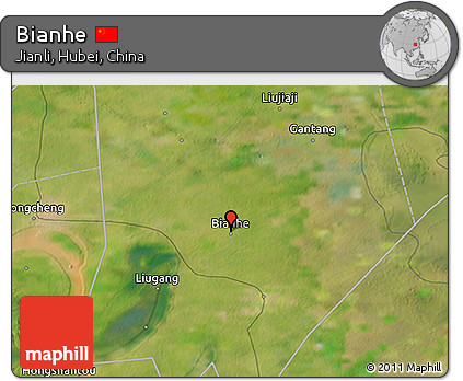 Satellite 3D Map of Bianhe