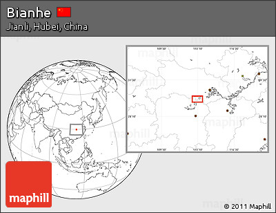 Blank Location Map of Bianhe