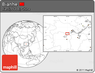 Blank Location Map of Bianhe