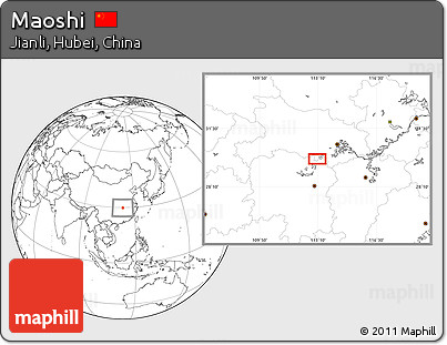 Blank Location Map of Maoshi