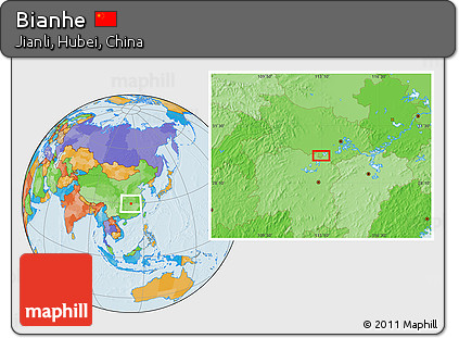 Political Location Map of Bianhe