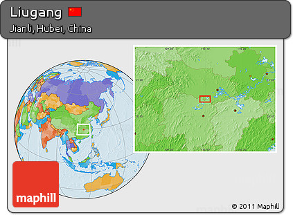 Political Location Map of Liugang