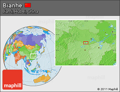 Political Location Map of Bianhe
