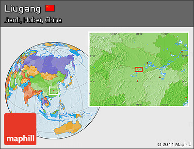 Political Location Map of Liugang