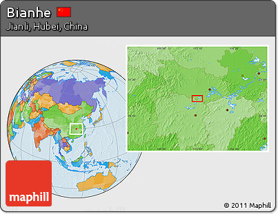 Political Location Map of Bianhe
