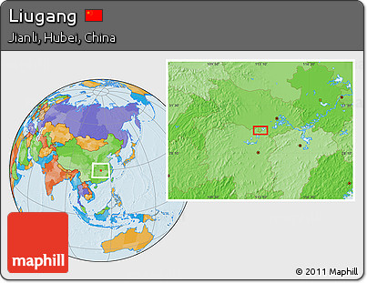 Political Location Map of Liugang