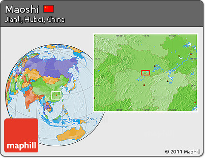 Political Location Map of Maoshi