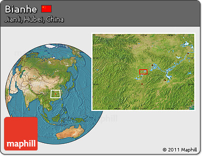Satellite Location Map of Bianhe