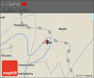 Shaded Relief Map of Liugang