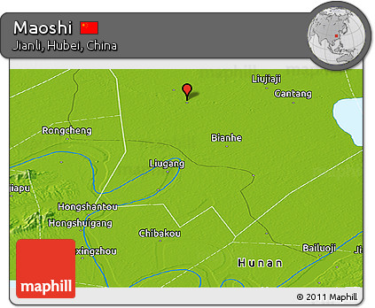 Physical Panoramic Map of Maoshi
