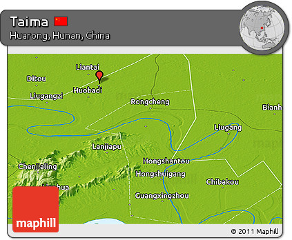 Physical Panoramic Map of Taima