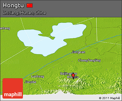 Physical Panoramic Map of Hongtu