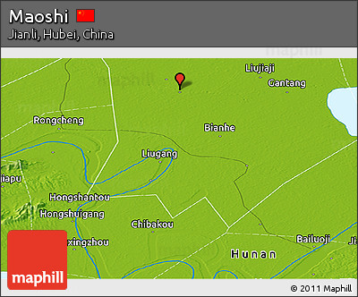 Physical Panoramic Map of Maoshi