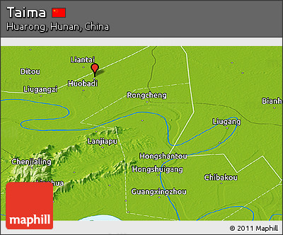 Physical Panoramic Map of Taima