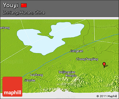 Physical Panoramic Map of Youyi