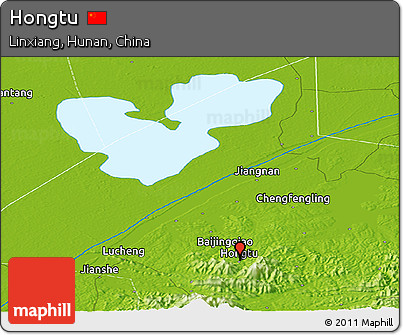Physical Panoramic Map of Hongtu