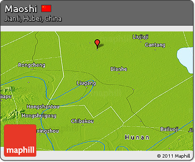 Physical Panoramic Map of Maoshi
