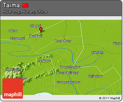 Physical Panoramic Map of Taima