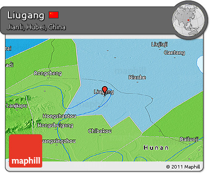 Political Panoramic Map of Liugang