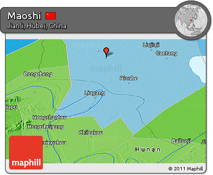 Political Panoramic Map of Maoshi