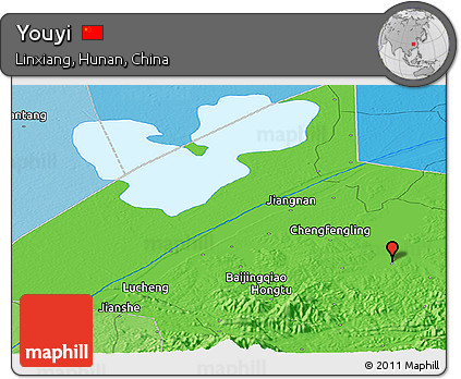 Political Panoramic Map of Youyi