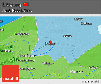 Political Panoramic Map of Liugang