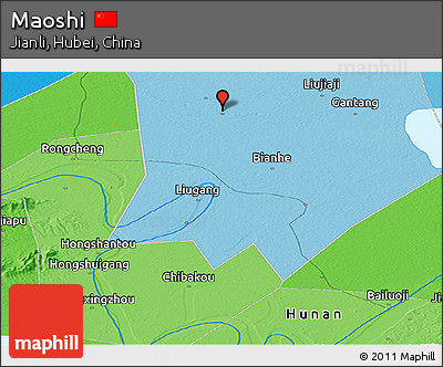 Political Panoramic Map of Maoshi