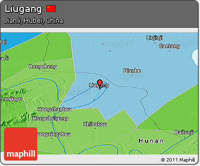 Political Panoramic Map of Liugang