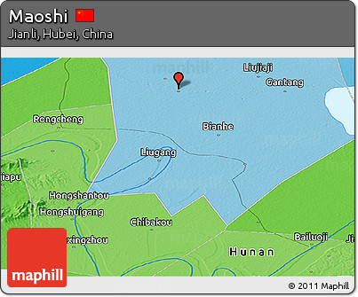 Political Panoramic Map of Maoshi