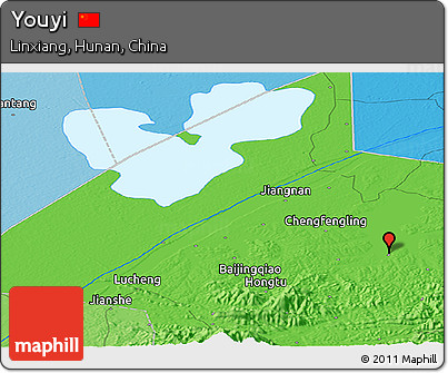 Political Panoramic Map of Youyi