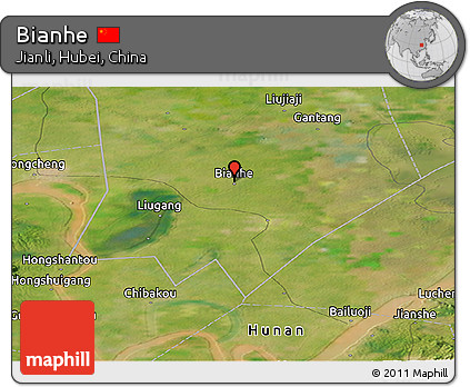 Satellite Panoramic Map of Bianhe