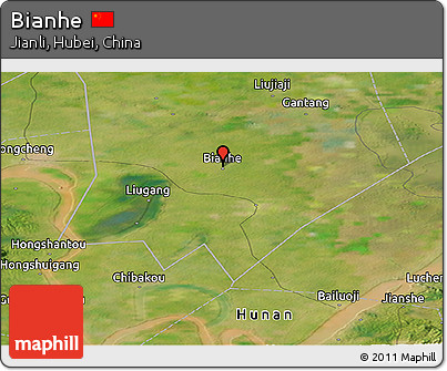 Satellite Panoramic Map of Bianhe