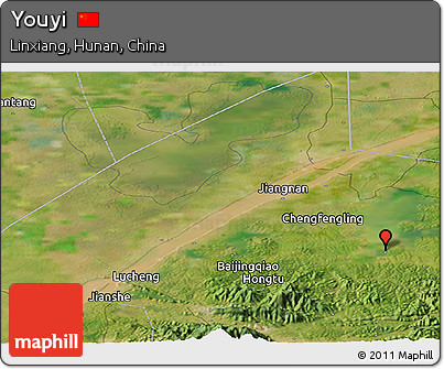 Satellite Panoramic Map of Youyi
