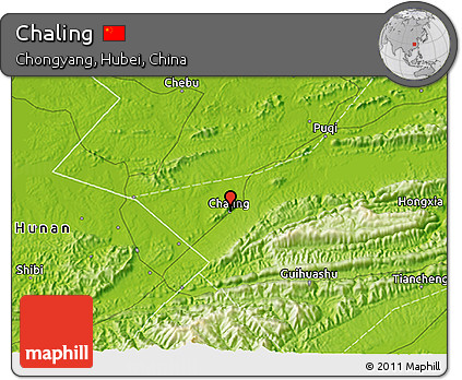 Physical 3D Map of Chaling