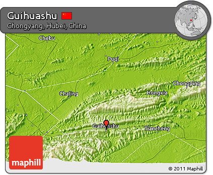 Physical 3D Map of Guihuashu