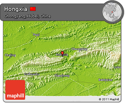 Physical 3D Map of Hongxia