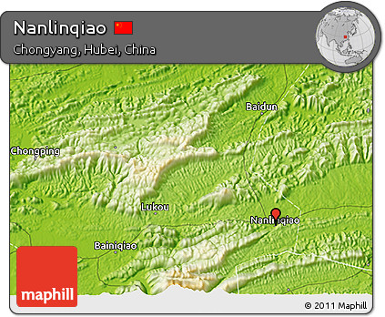 Physical 3D Map of Nanlinqiao