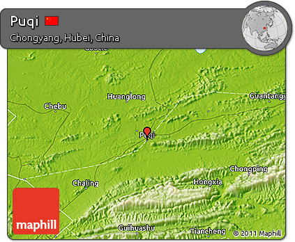 Physical 3D Map of Puqi
