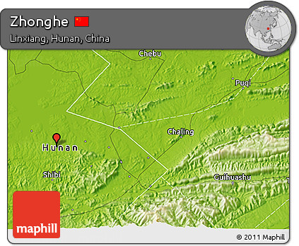 Physical 3D Map of Zhonghe