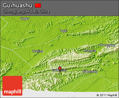 Physical 3D Map of Guihuashu