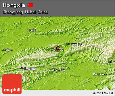 Physical 3D Map of Hongxia