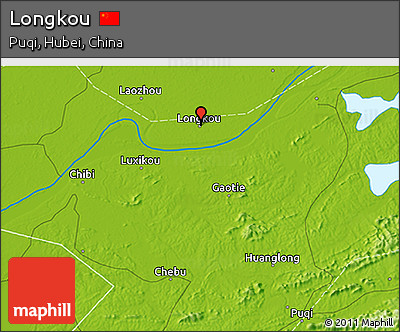 Physical 3D Map of Longkou