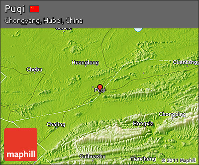 Physical 3D Map of Puqi