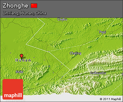 Physical 3D Map of Zhonghe