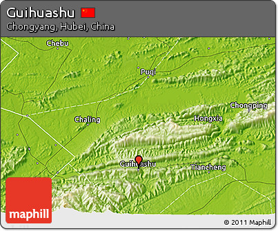 Physical 3D Map of Guihuashu