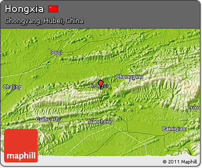 Physical 3D Map of Hongxia