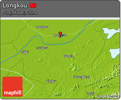 Physical 3D Map of Longkou