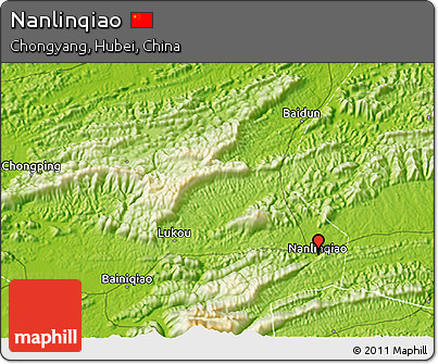 Physical 3D Map of Nanlinqiao