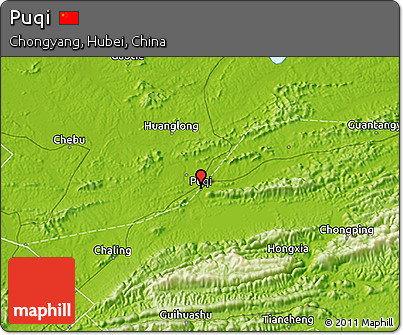 Physical 3D Map of Puqi